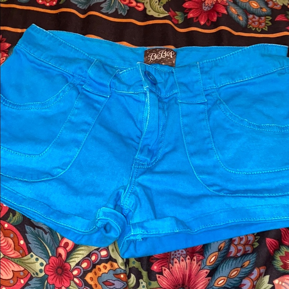 faded blue-aqua shorts